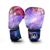 Galaxy Space Purple Stardust Print Boxing Gloves-grizzshop