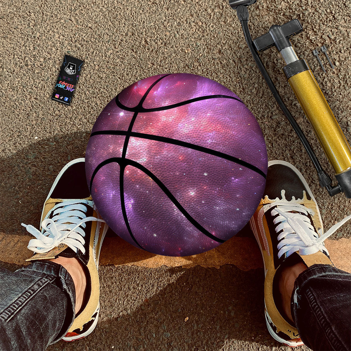 French Bulldog Watercolor Print Pattern Basketball