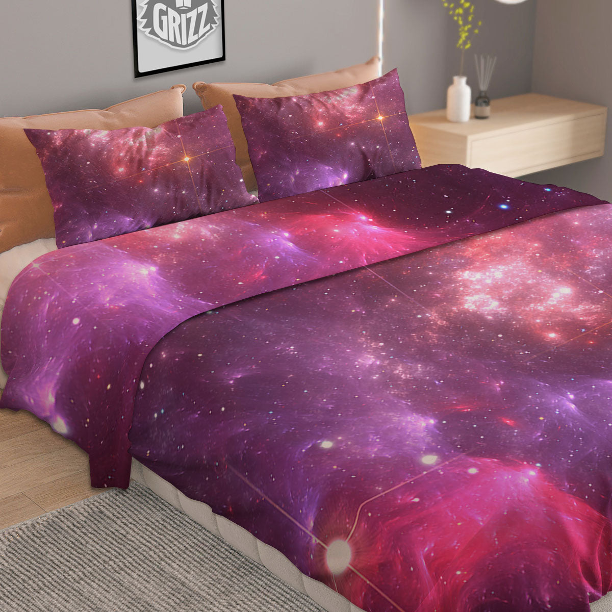 French Bulldog Puppy Watercolor Print Duvet Cover Bedding Set
