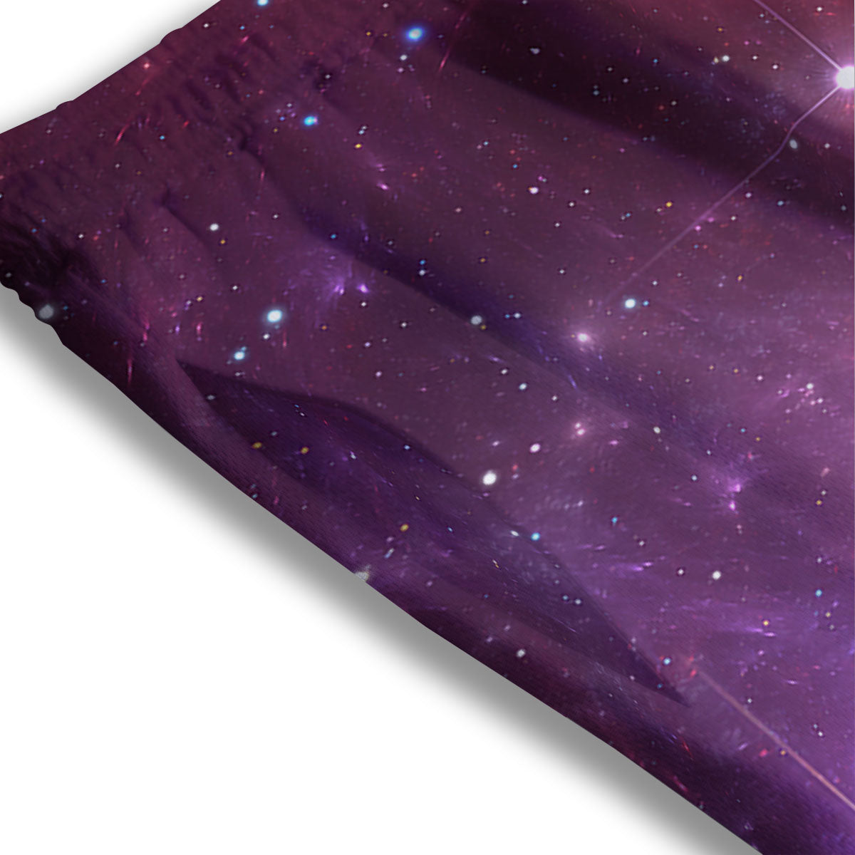 Galaxy Space Purple Starfield Print Mesh Shorts