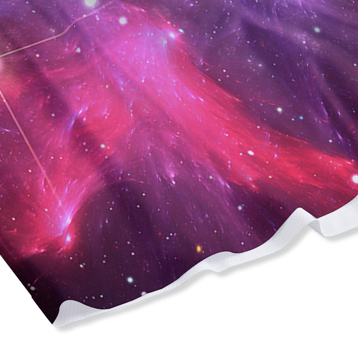 Galaxy Space Purple Starfield Print Mesh Shorts
