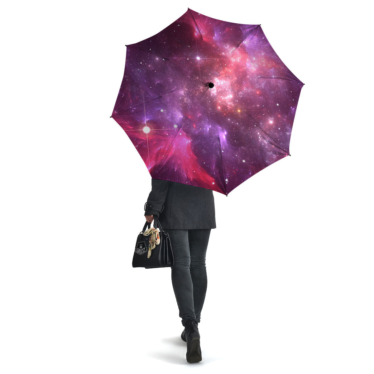 Galaxy Space Purple Starfield Print Umbrella-grizzshop