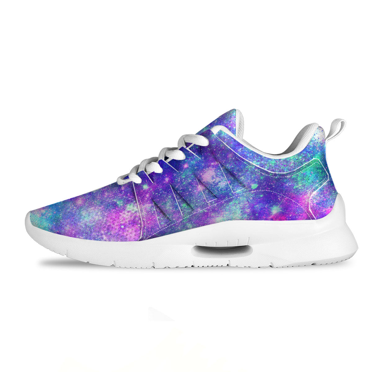 Galaxy Space Purple Turquoise Print Tennis Shoes-grizzshop