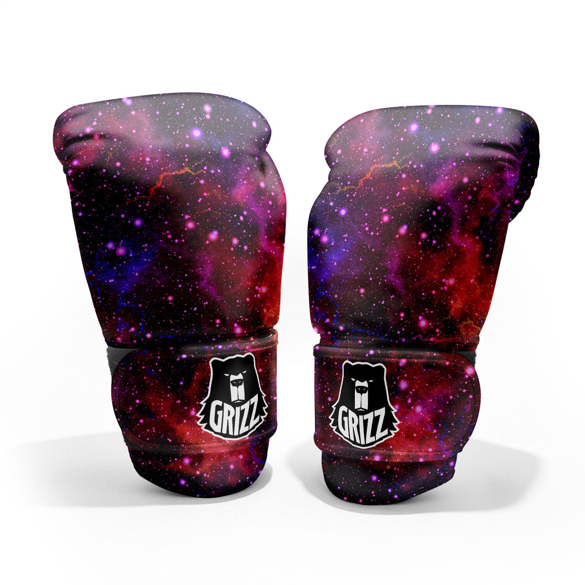 Galaxy Space Red Purple Nebula Print Pro Boxing Glove