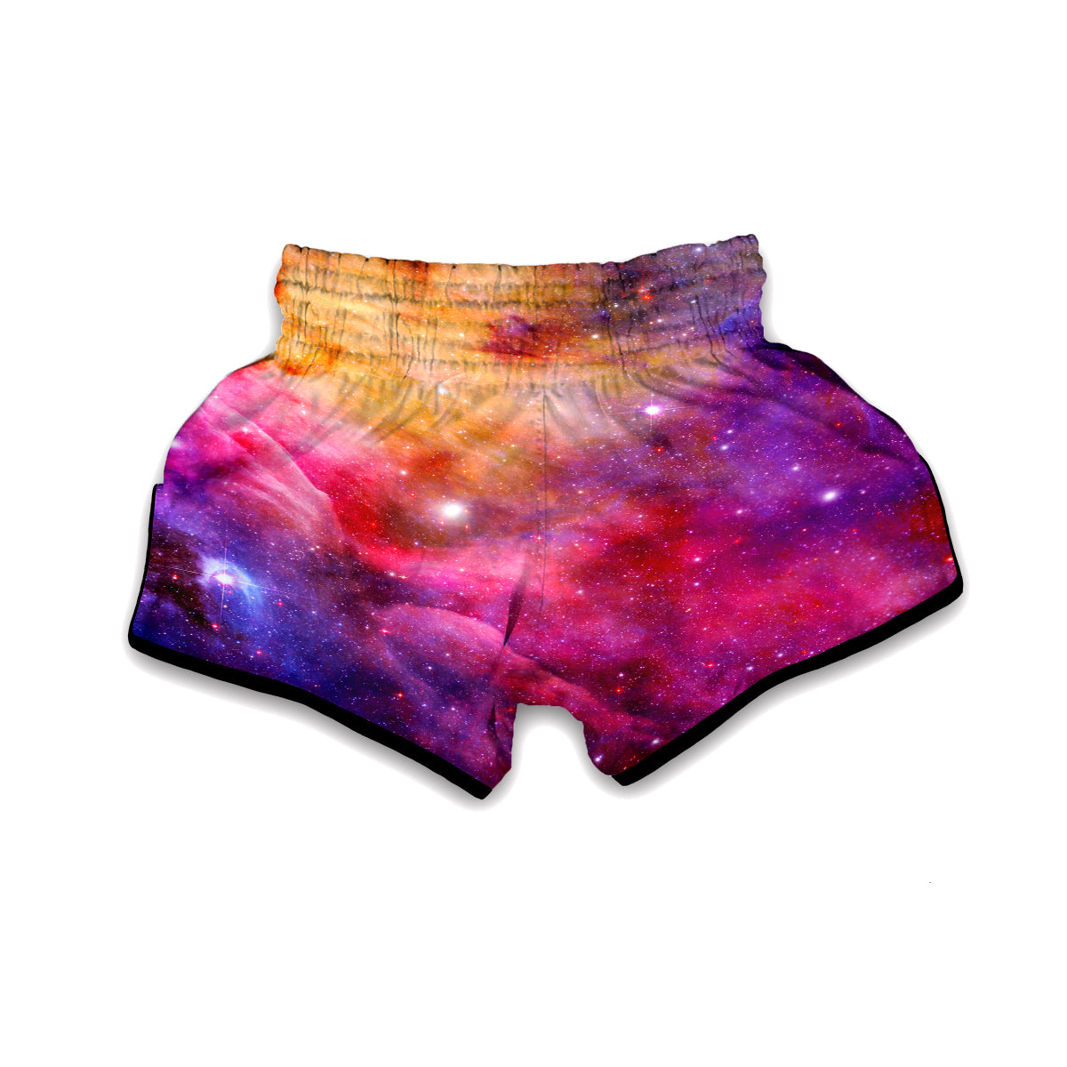 Galaxy Space Stardust Print Muay Thai Boxing Shorts-grizzshop