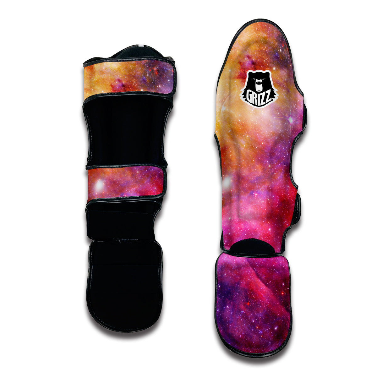 Galaxy Space Stardust Print Muay Thai Shin Guards-grizzshop