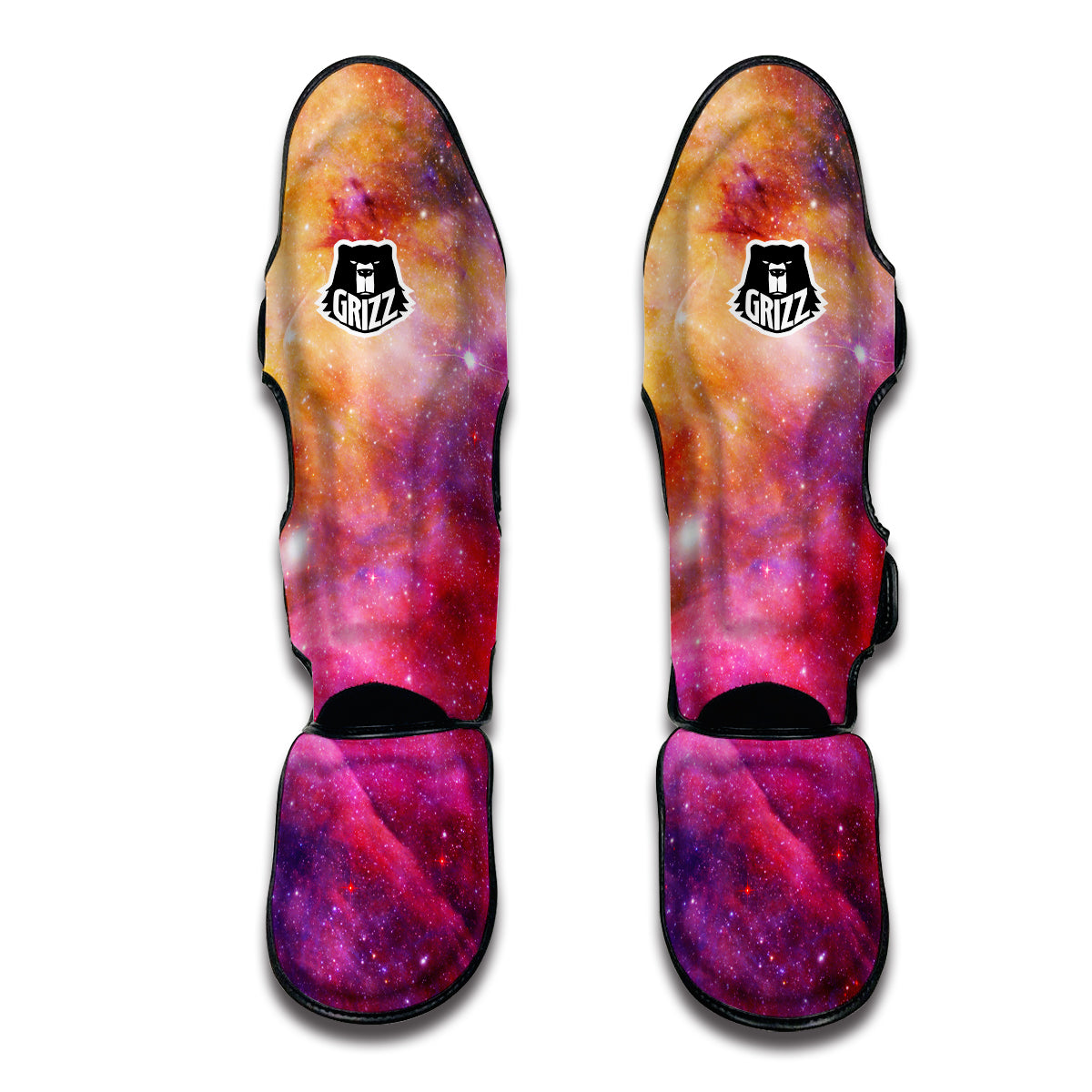 Galaxy Space Stardust Print Muay Thai Shin Guards-grizzshop