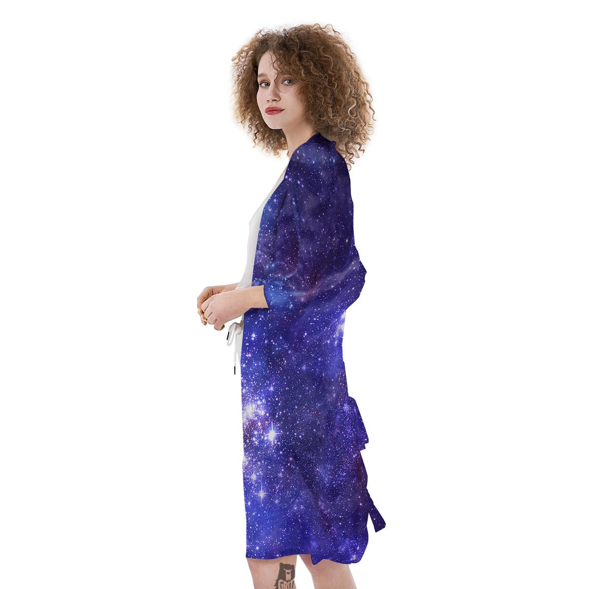 Galaxy Space Starfield Nebula Print Kimono-grizzshop