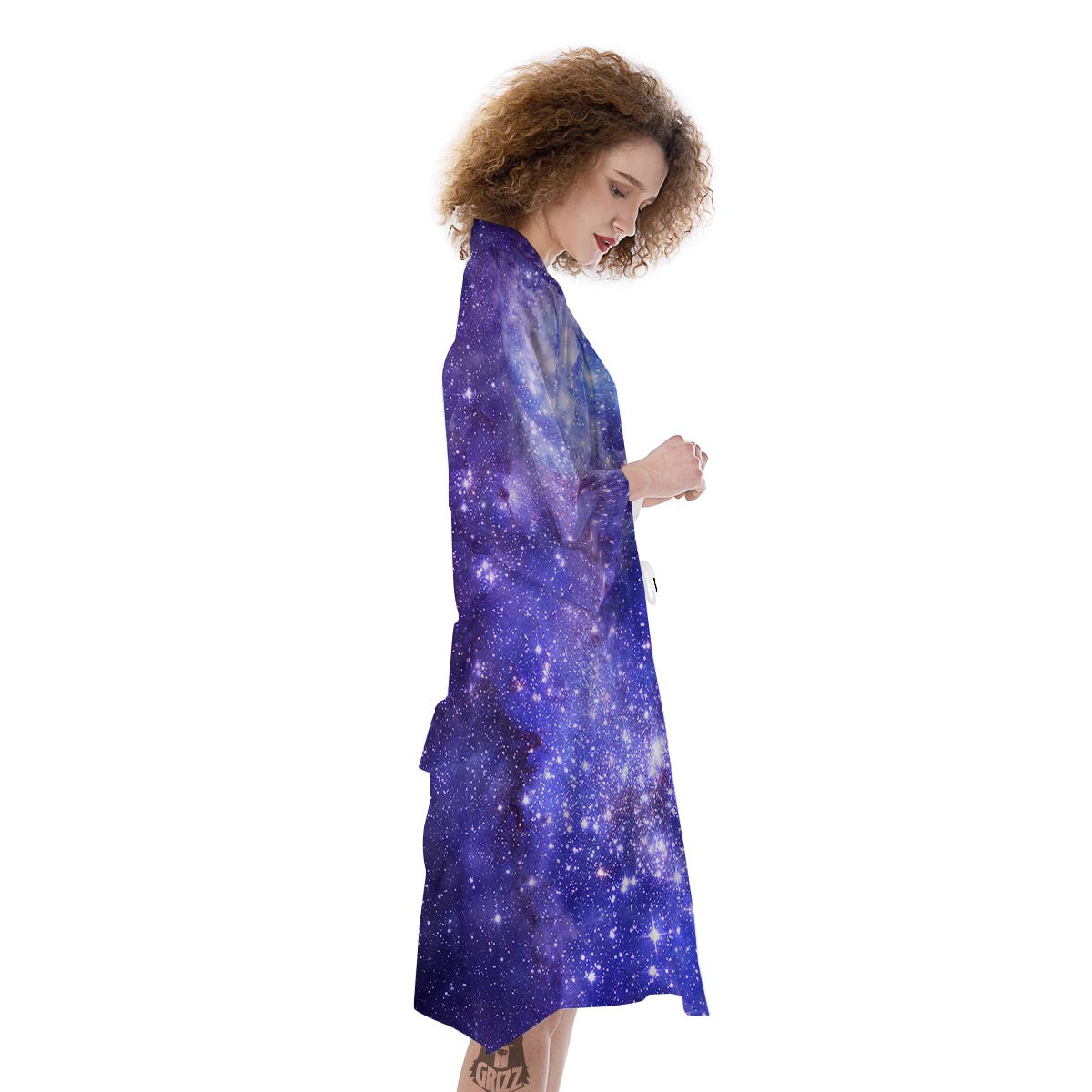 Galaxy Space Starfield Nebula Print Kimono-grizzshop
