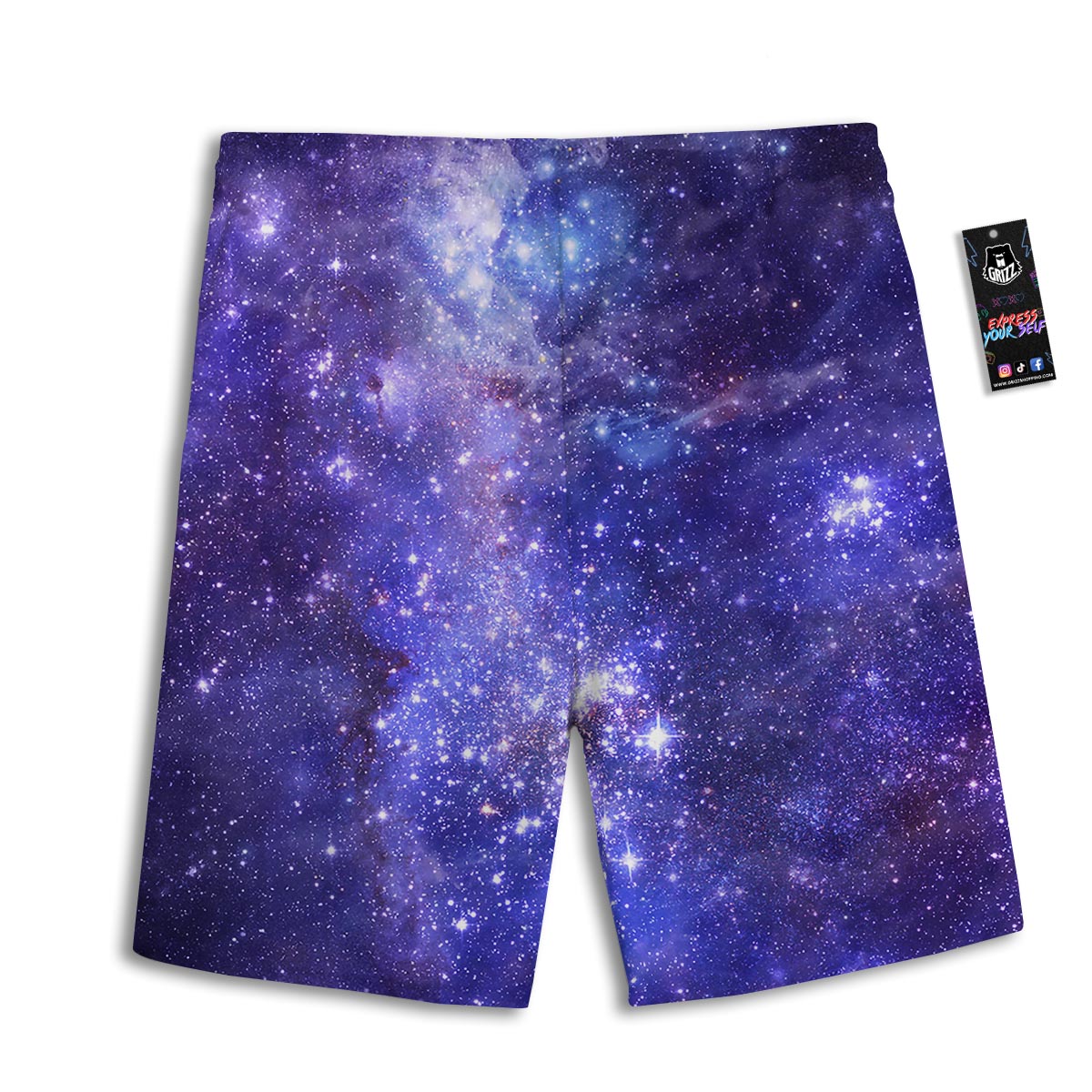 Galaxy Space Starfield Nebula Print Men's Athletic Shorts