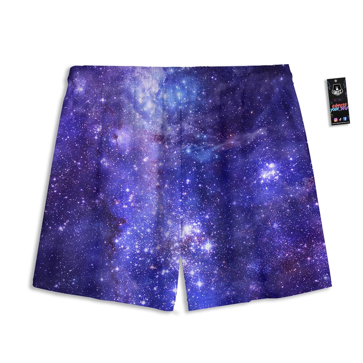 Galaxy Space Starfield Nebula Print Mesh Shorts