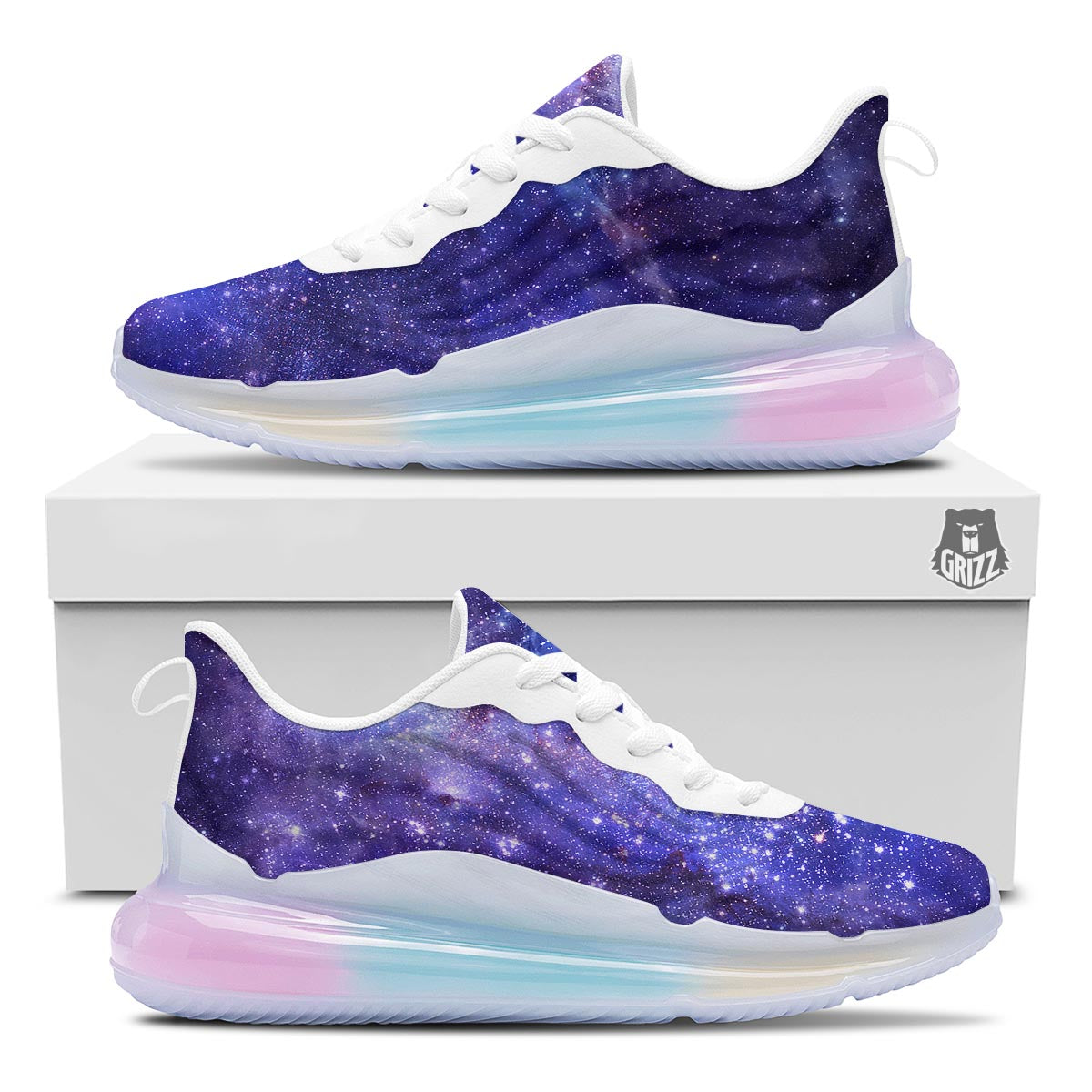 Galaxy Space Starfield Nebula Print Running Sneakers-grizzshop