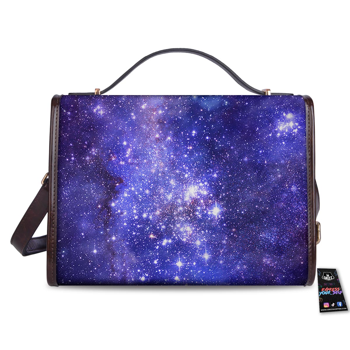 Galaxy Space Starfield Nebula Print Women's Satchel Bag