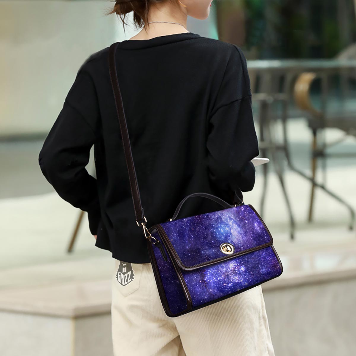 Galaxy Space Starfield Nebula Print Women's Satchel Bag