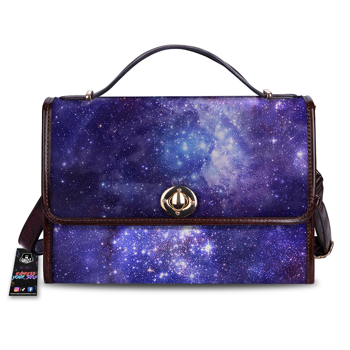 Galaxy Space Starfield Nebula Print Women's Satchel Bag