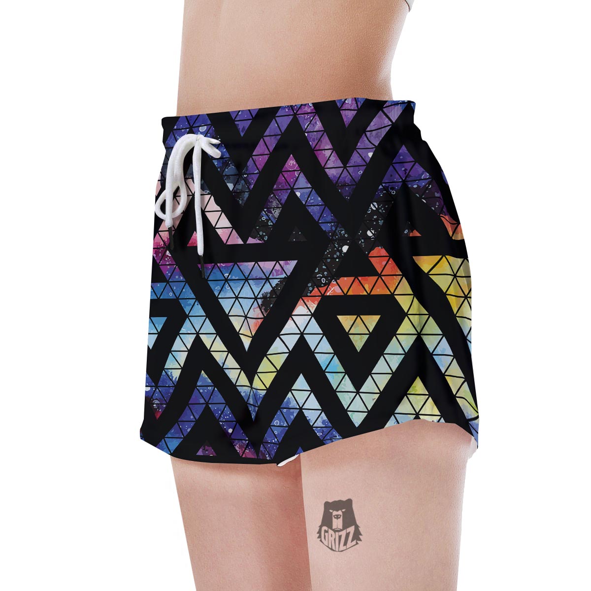 Galaxy Space Triangle Women's Shorts-grizzshop