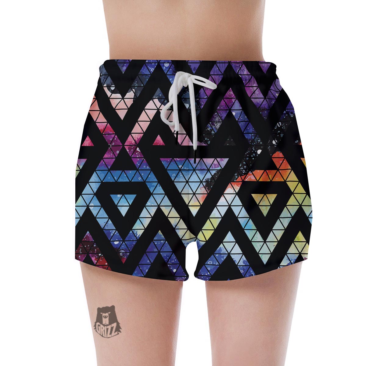Galaxy Space Triangle Women's Shorts-grizzshop