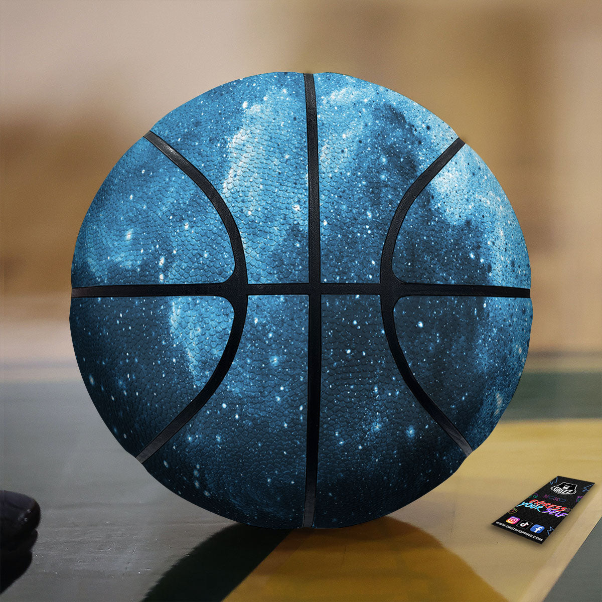 Galaxy Space White Cloud Print Basketball