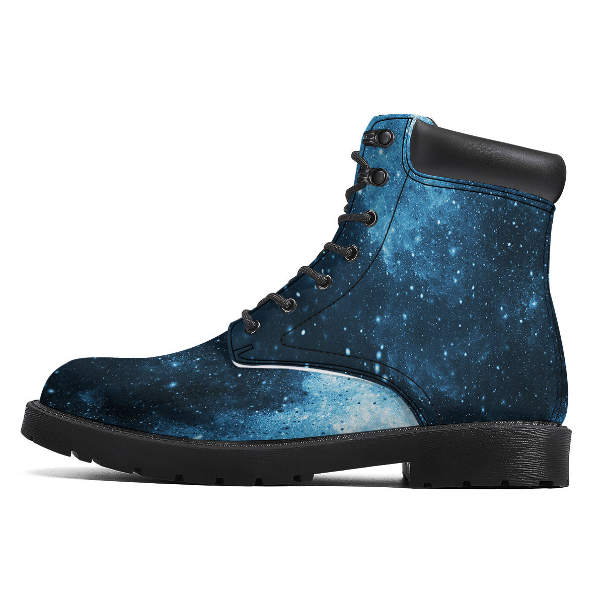 Galaxy Space White Cloud Print Boots-grizzshop