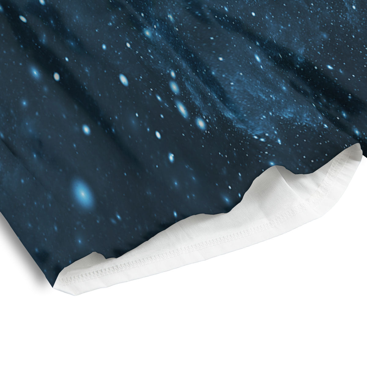 Galaxy Space White Cloud Print Men's Athletic Shorts