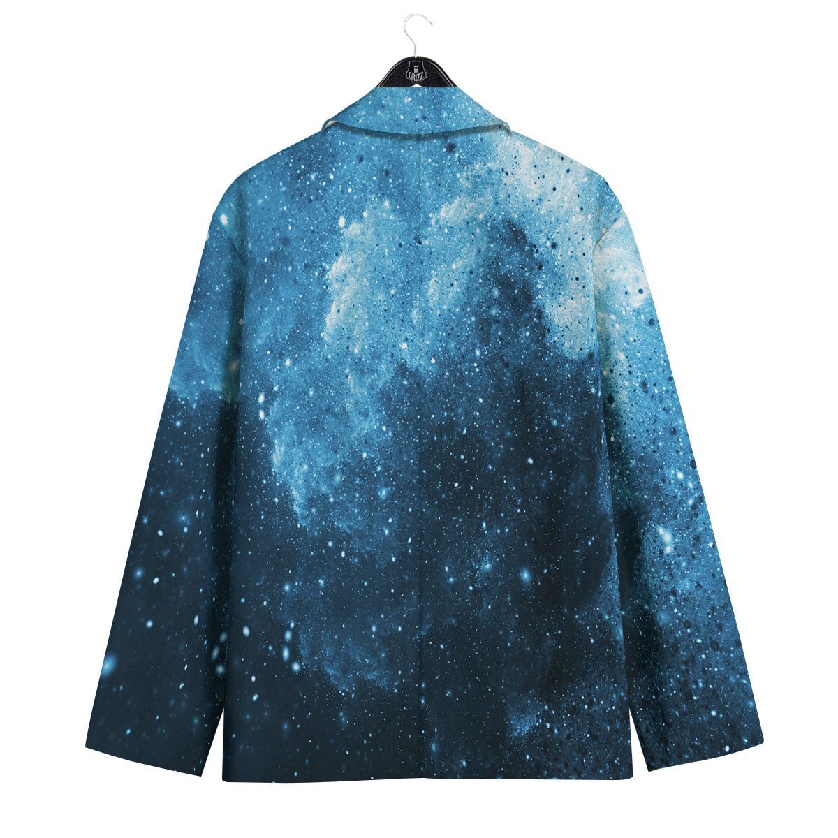Galaxy Space White Cloud Print Men's Sport Coat-grizzshop