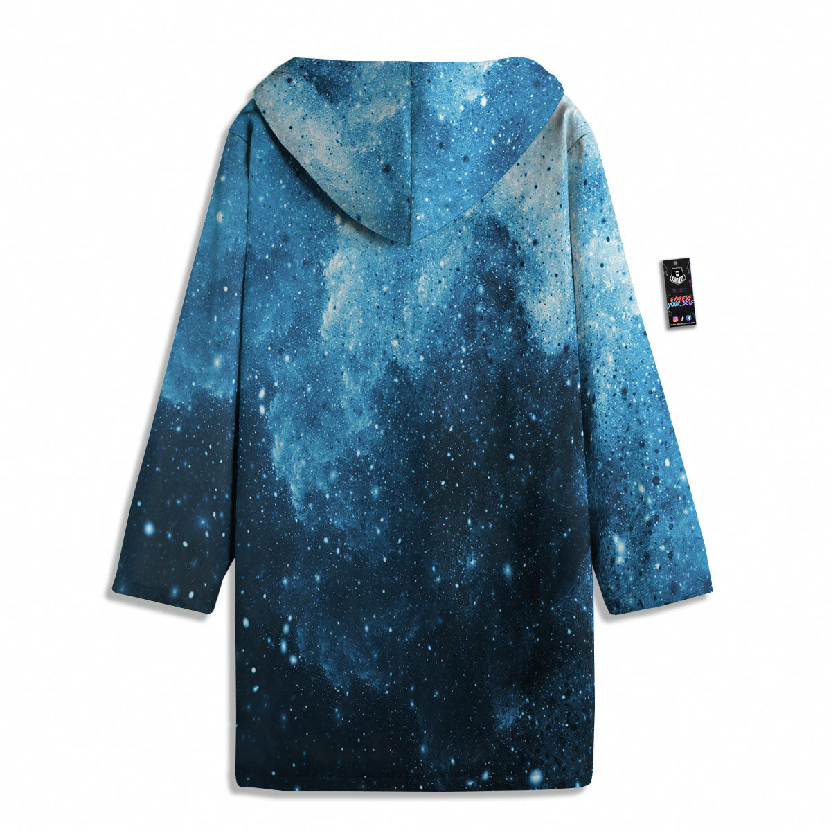 Galaxy Space White Cloud Print Men's Windbreaker Jacket-grizzshop
