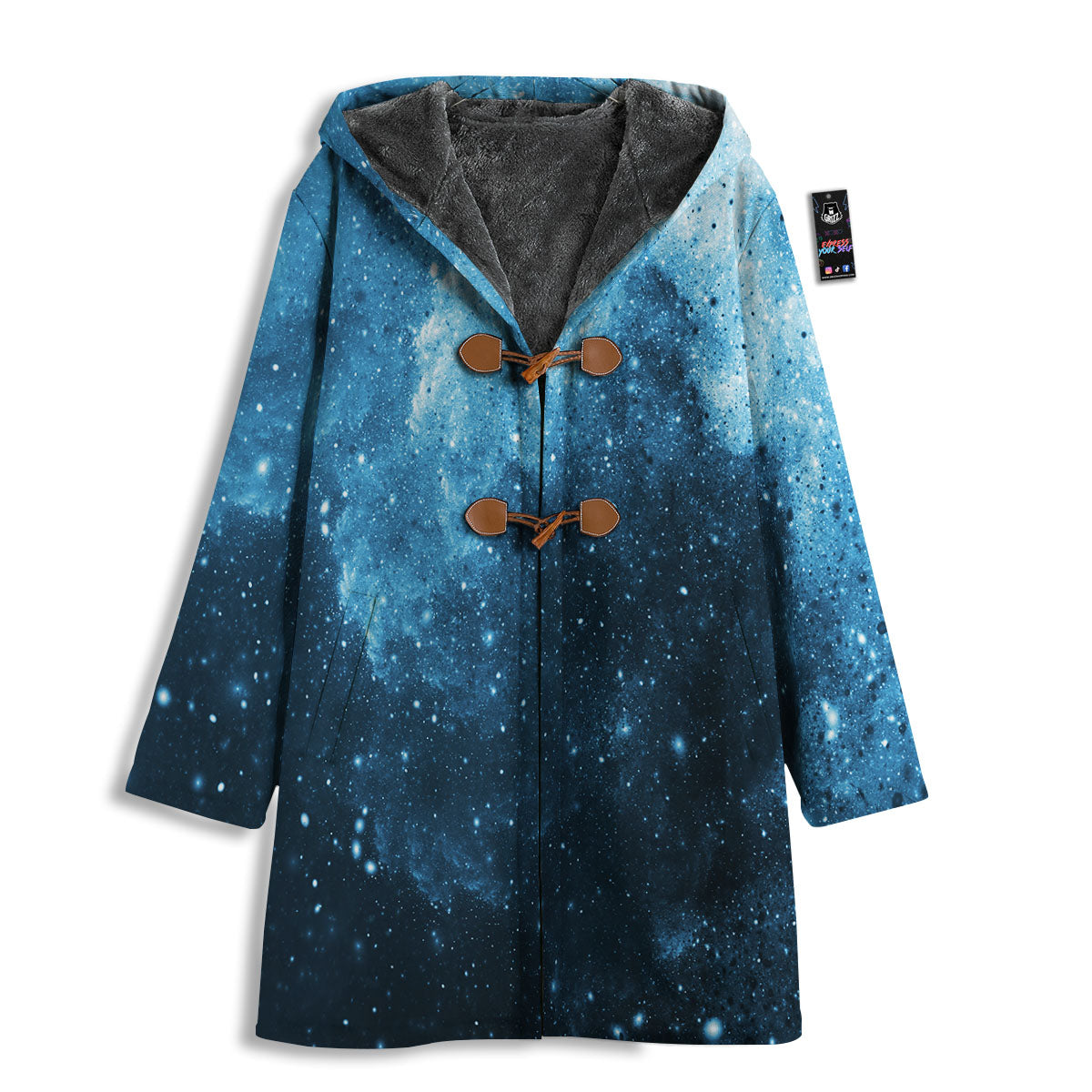 Galaxy Space White Cloud Print Men's Windbreaker Jacket-grizzshop