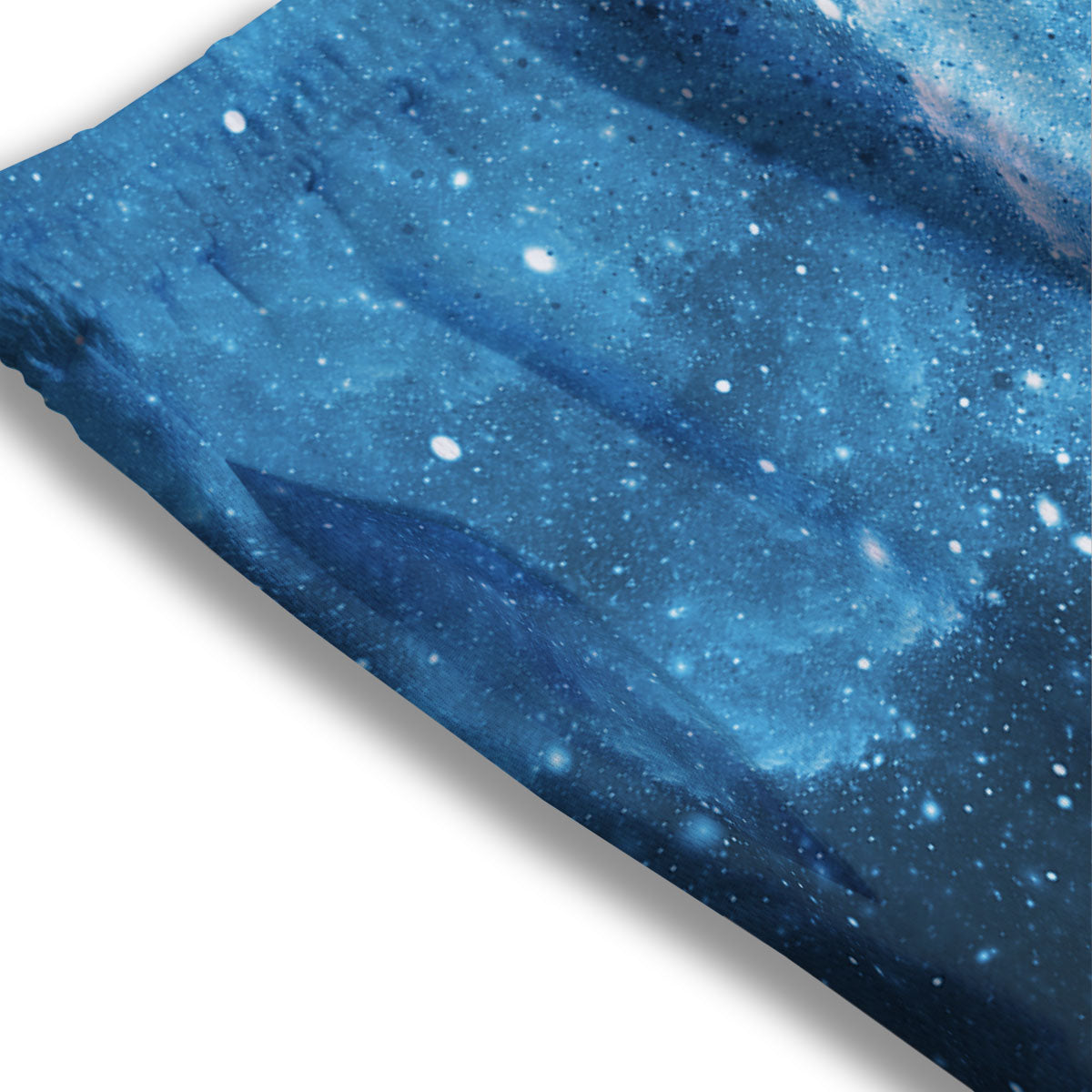 Galaxy Space White Cloud Print Mesh Shorts