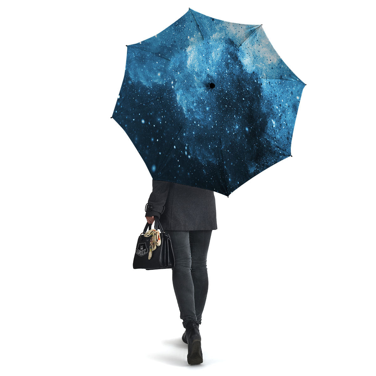 Galaxy Space White Cloud Print Umbrella-grizzshop