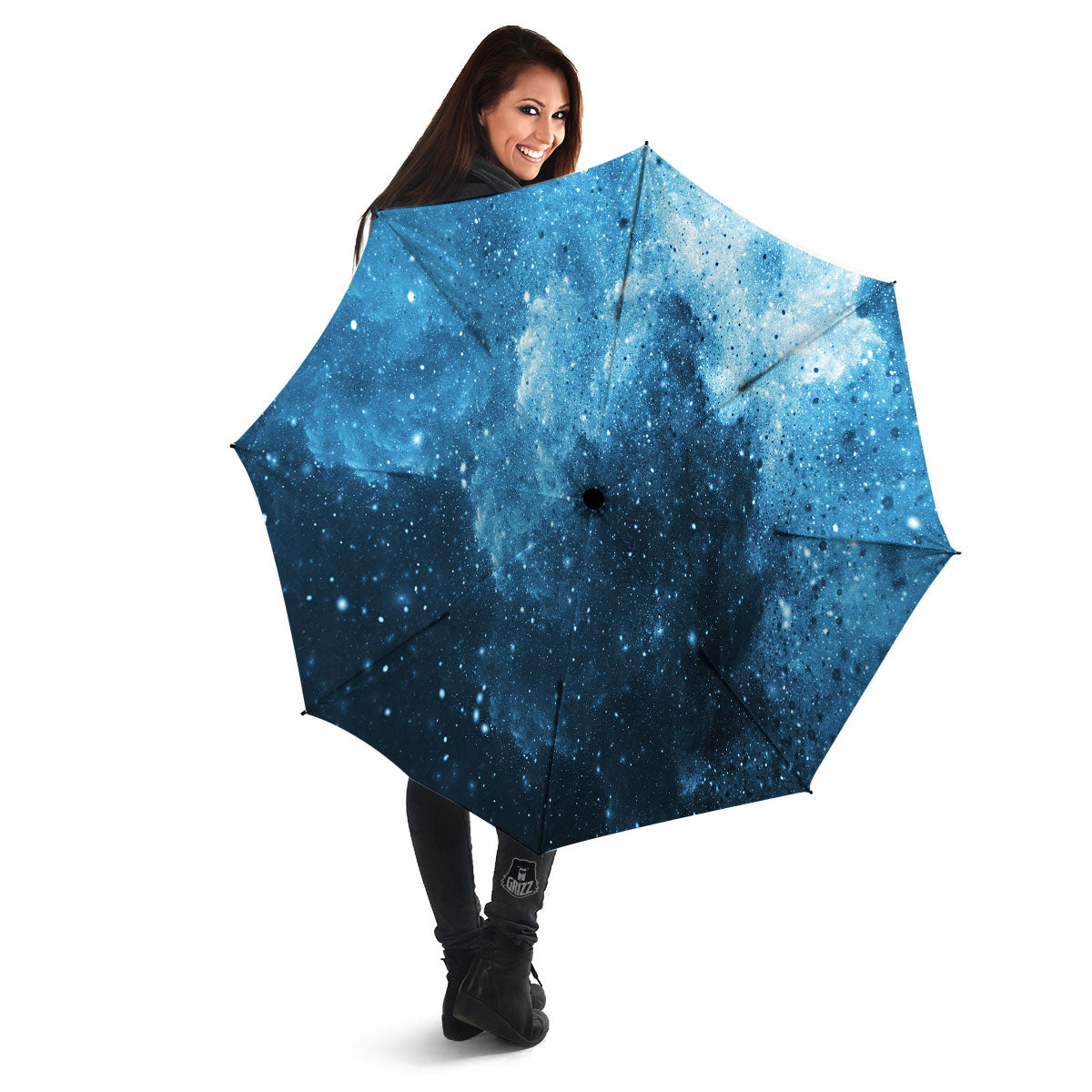 Galaxy Space White Cloud Print Umbrella-grizzshop