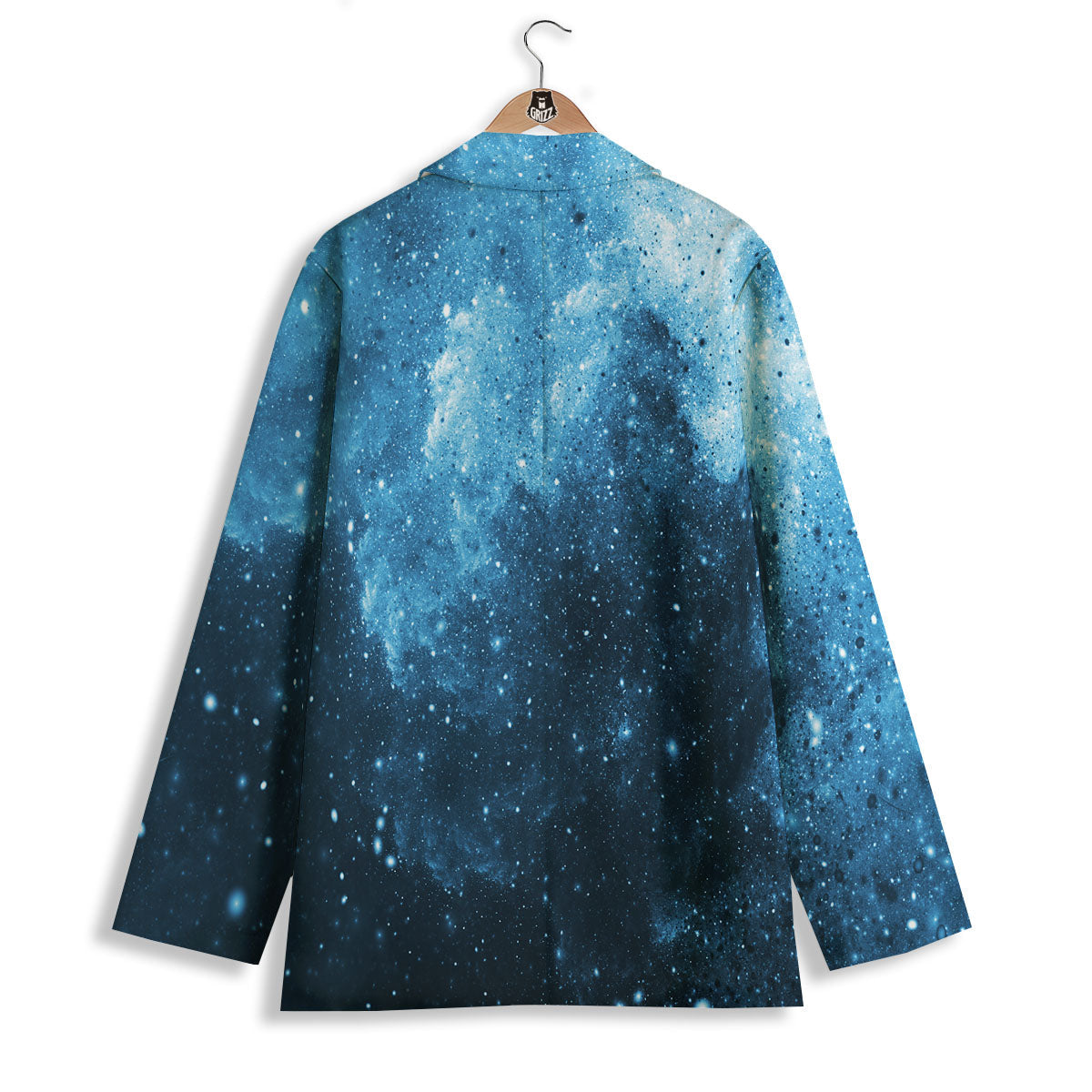 Galaxy Space White Cloud Print Women's Blazer-grizzshop