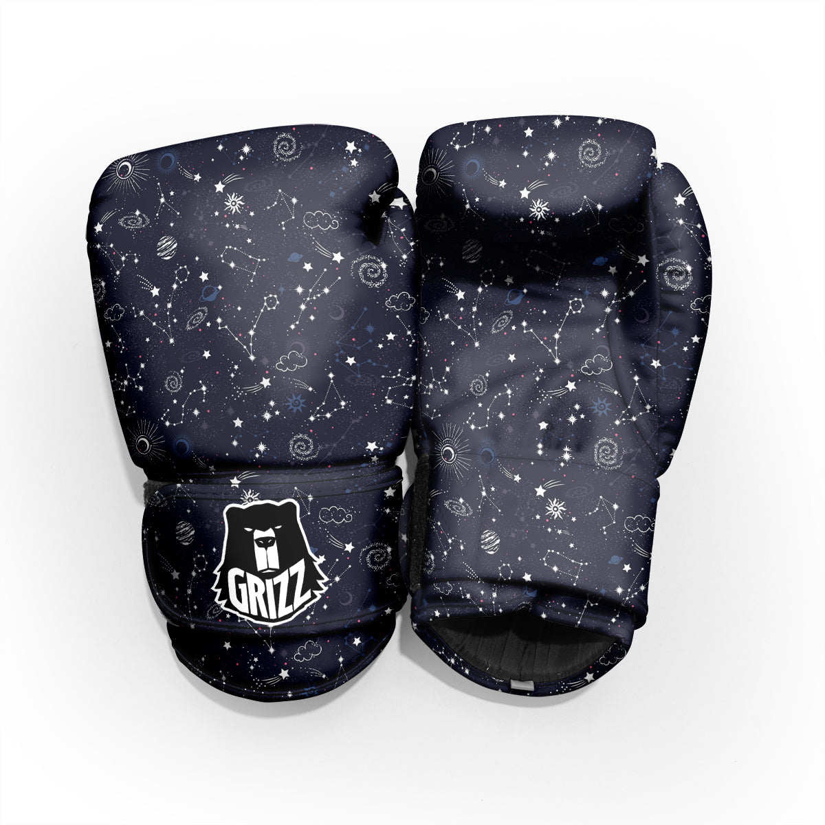 Galaxy Space Zodiac Star Signs Print Pro Boxing Glove