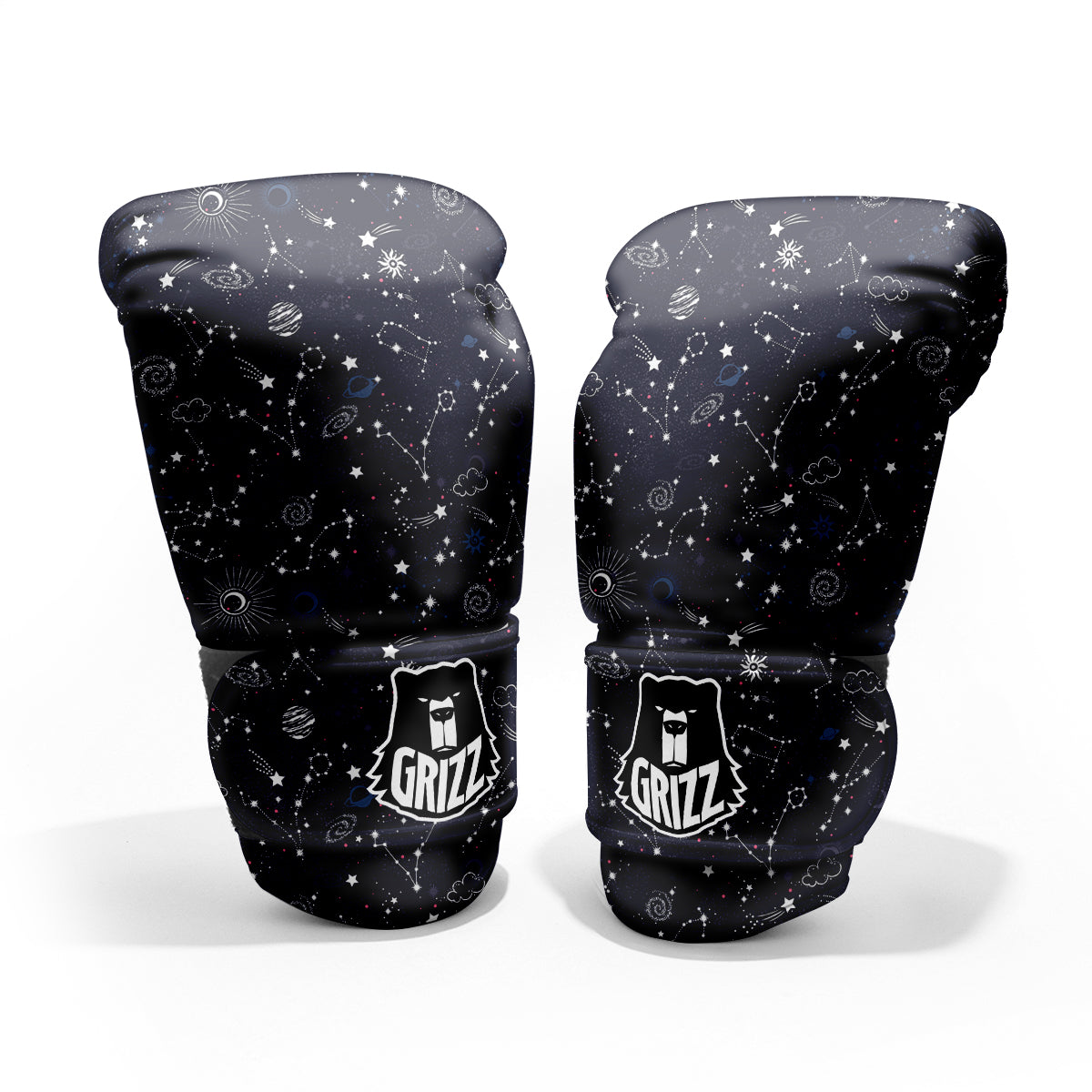 Galaxy Space Zodiac Star Signs Print Pro Boxing Glove