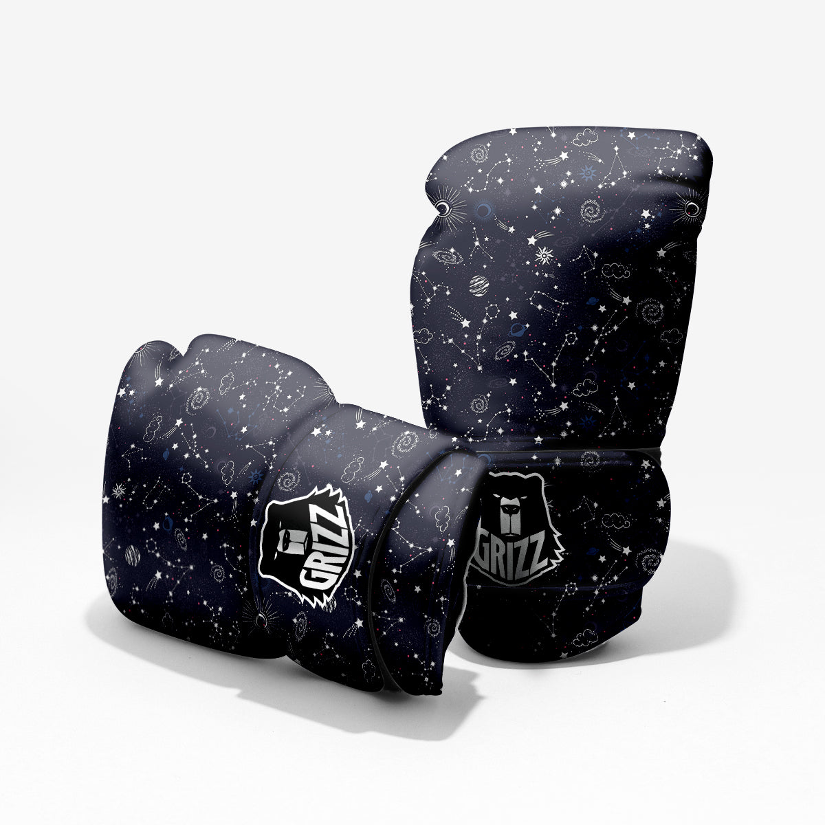 Galaxy Space Zodiac Star Signs Print Pro Boxing Glove