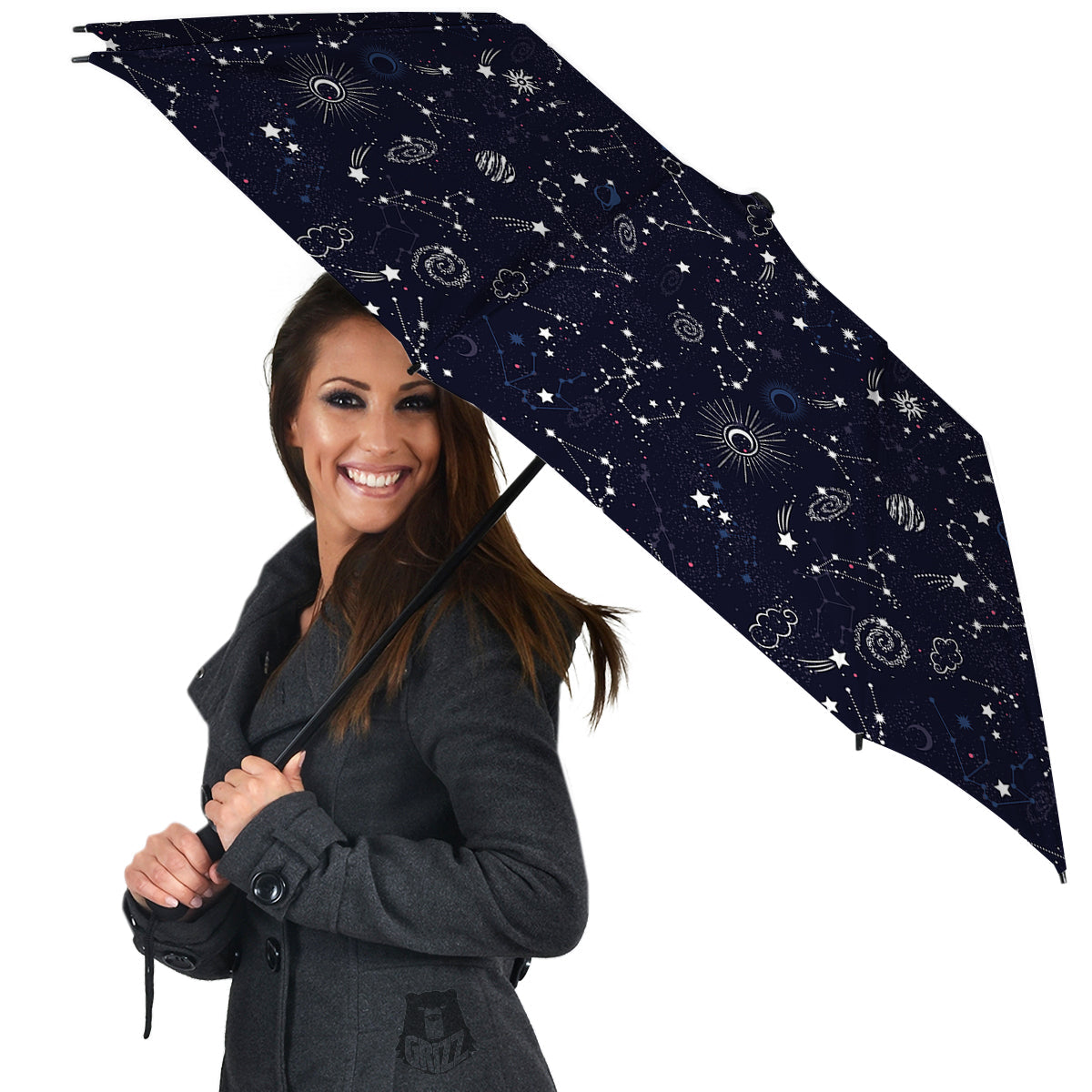 Galaxy Space Zodiac Star Signs Print Umbrella-grizzshop