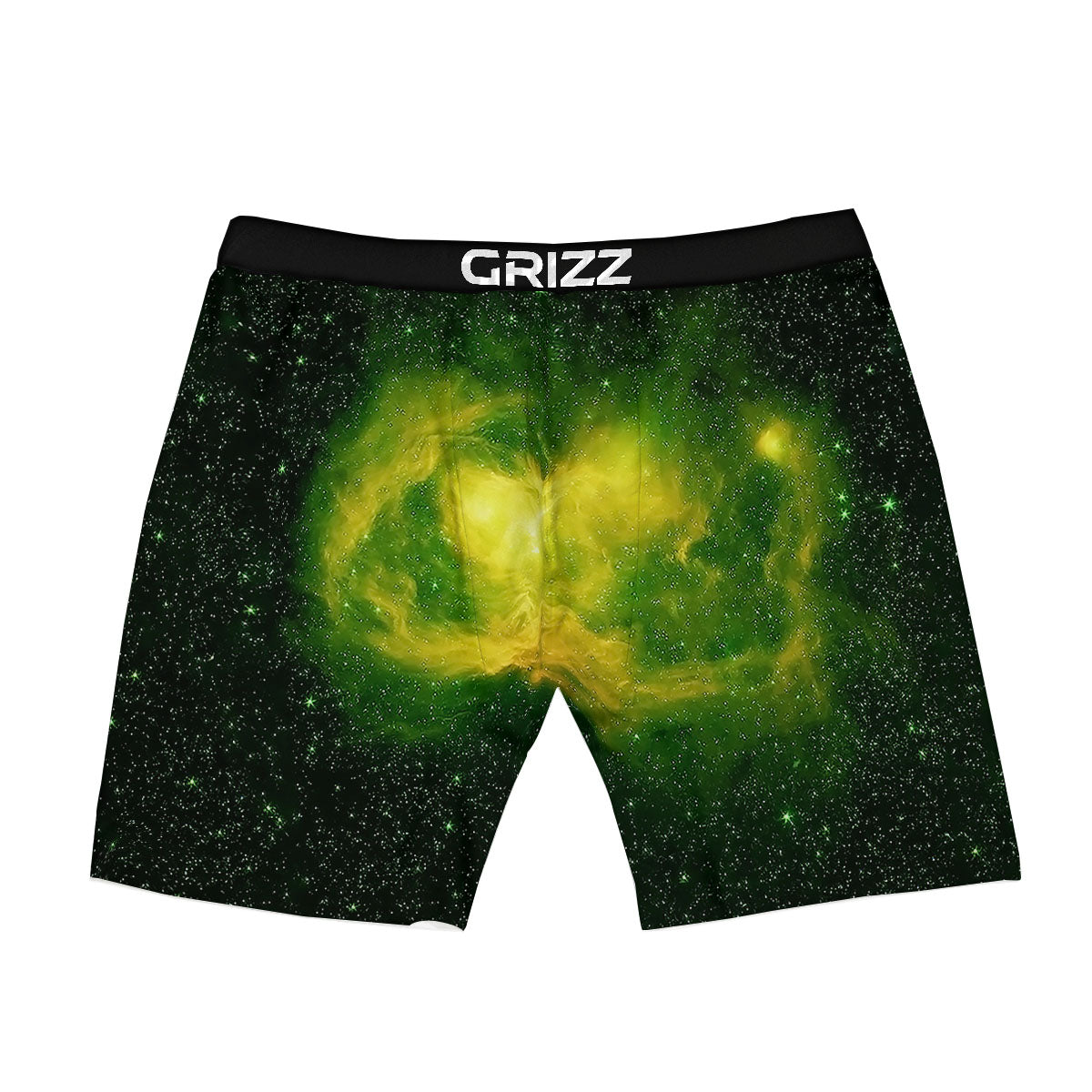Galaxy Sparkle Green Print Boxer Briefs-grizzshop