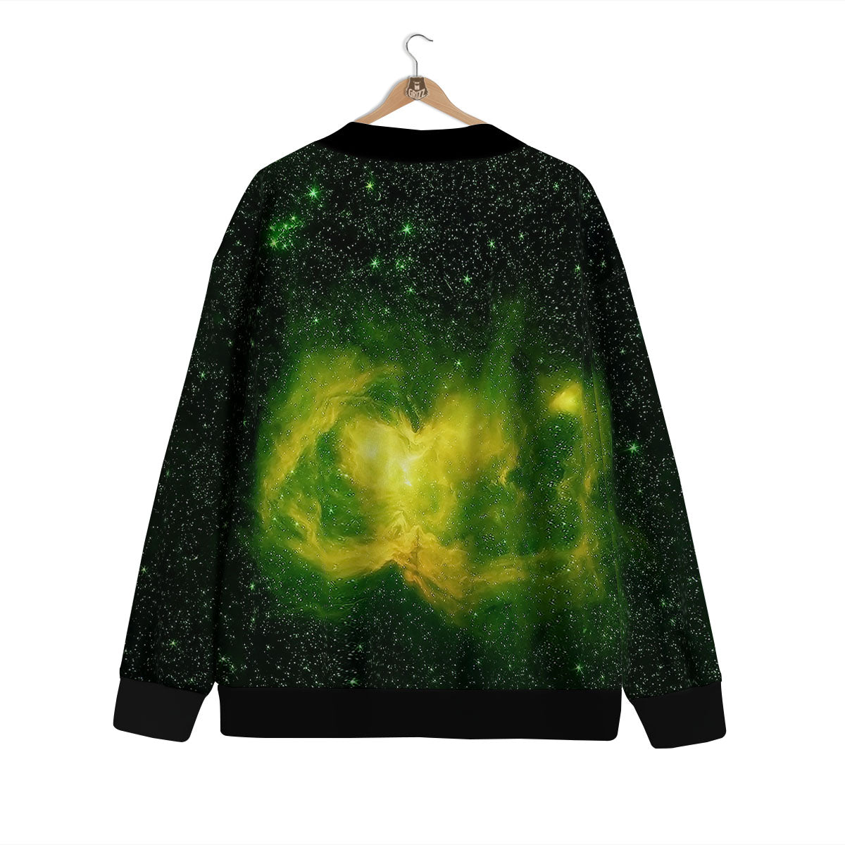 Galaxy Sparkle Green Print Cardigan-grizzshop