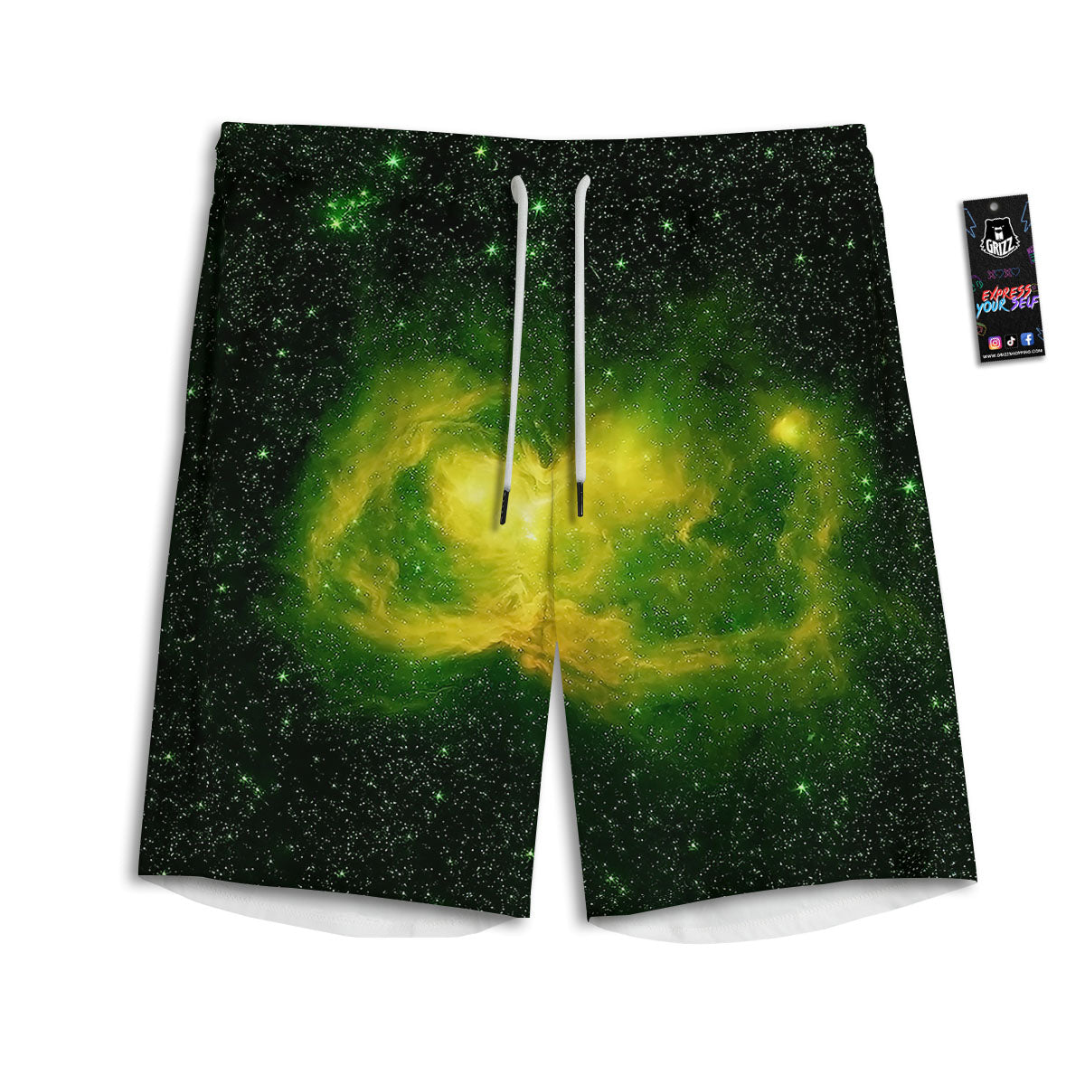 Hamsa Indian Print Pattern Men's Athletic Shorts