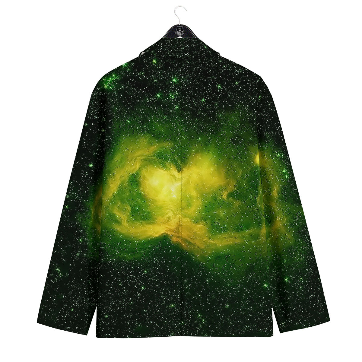 Galaxy Sparkle Green Print Men's Sport Coat-grizzshop