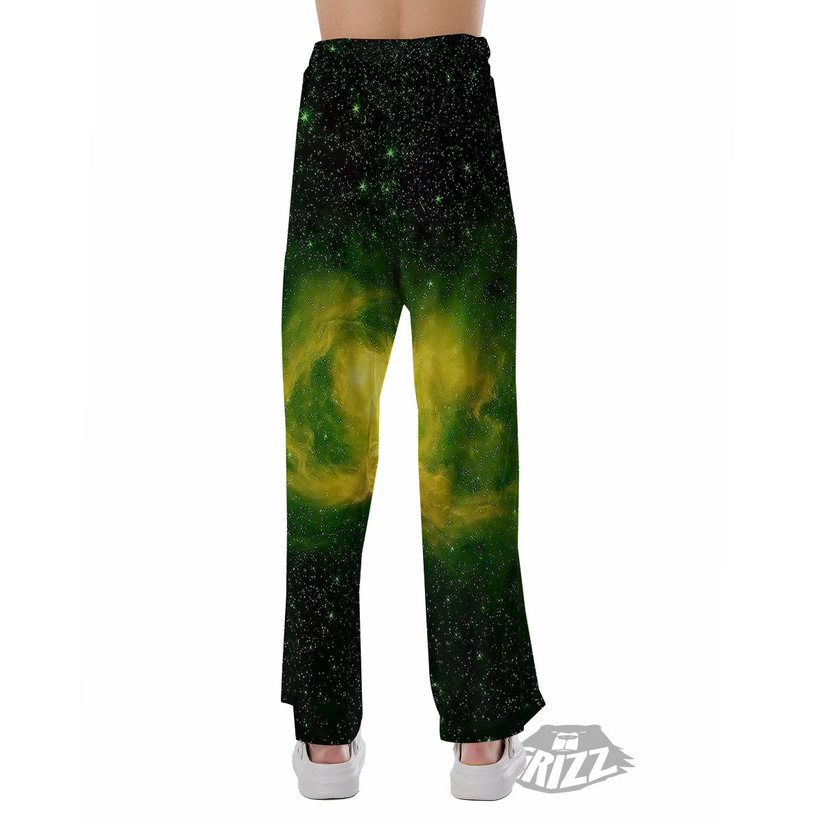 Galaxy Sparkle Green Print Pajama Pants-grizzshop