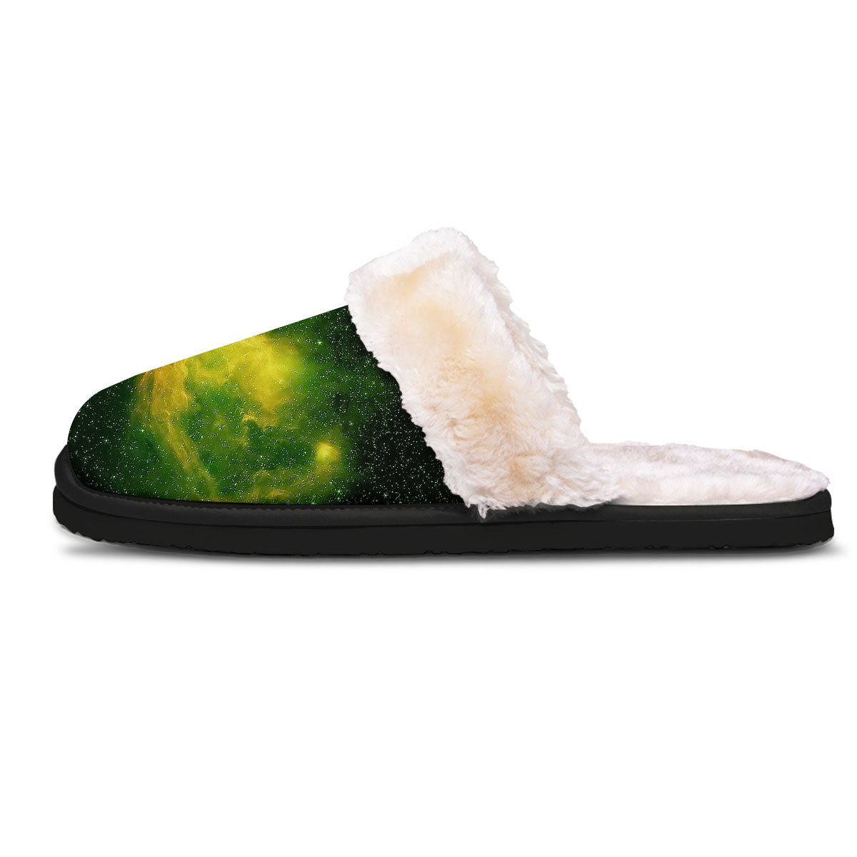 Galaxy Sparkle Green Print Slippers-grizzshop