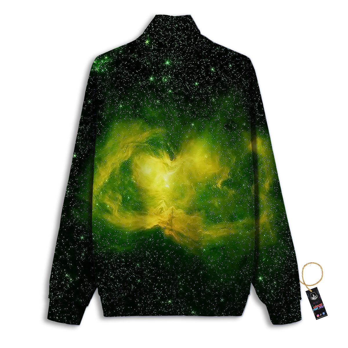 Galaxy Sparkle Green Print Track Jacket-grizzshop