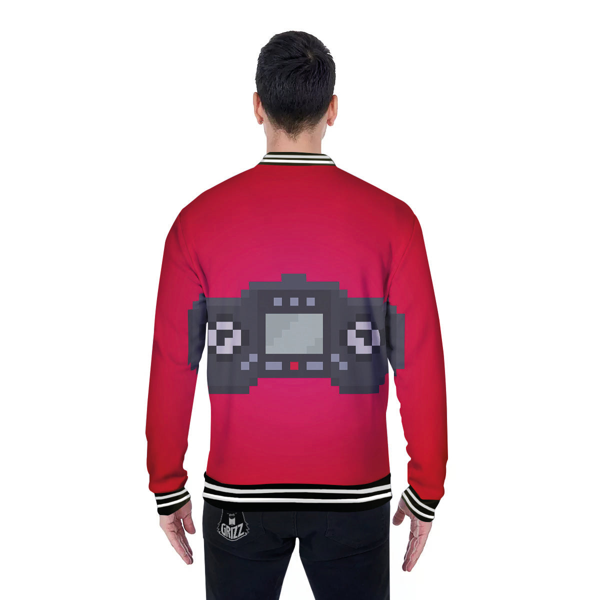 Game Items 8-Bit Pixel Print Baseball Jacket-grizzshop