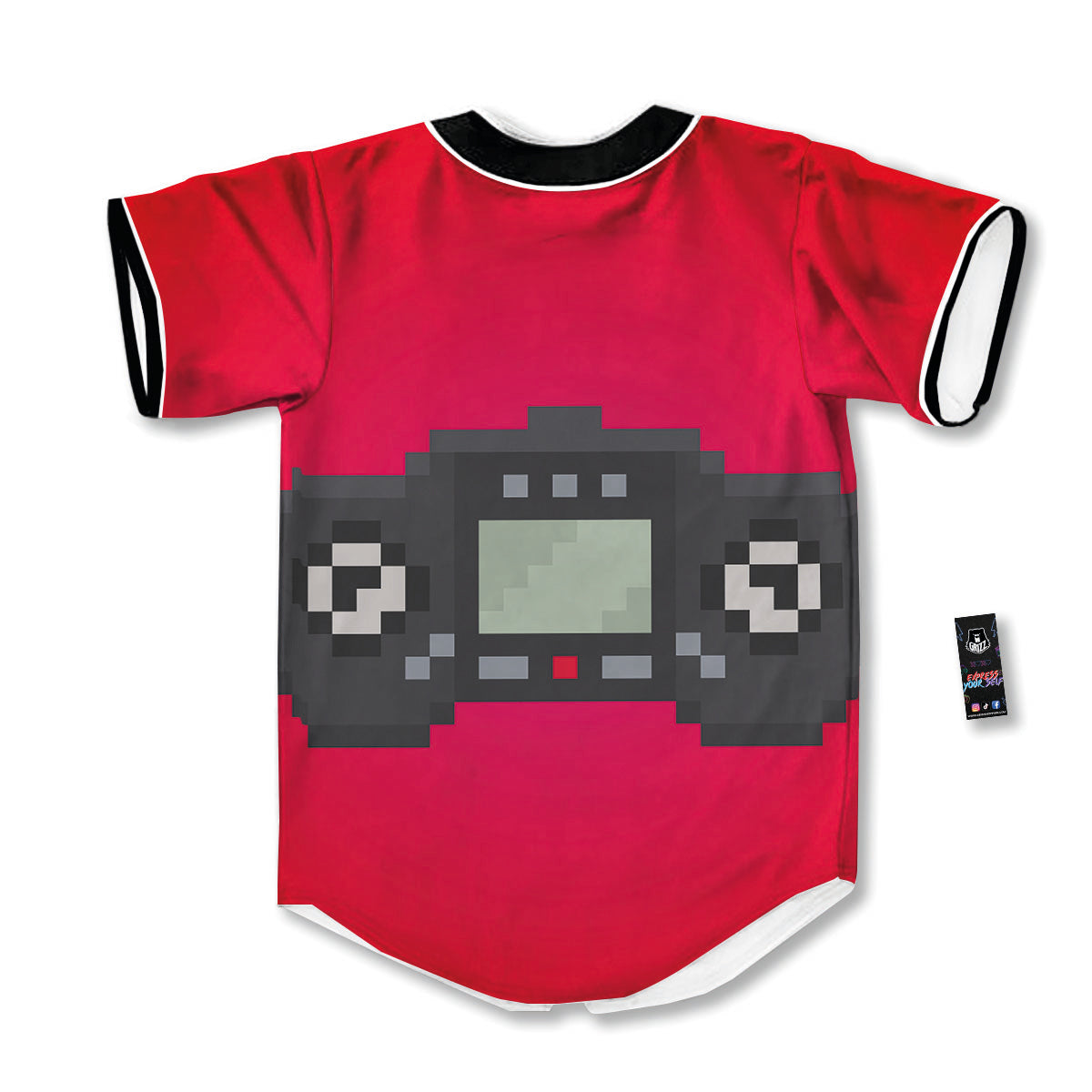 Game Items 8-Bit Pixel Print Baseball Jersey-grizzshop