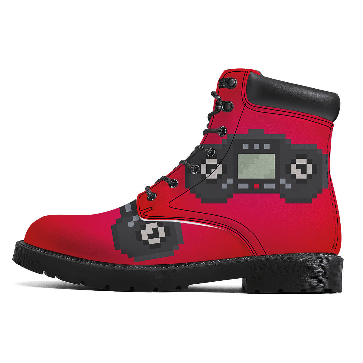Game Items 8-Bit Pixel Print Boots-grizzshop