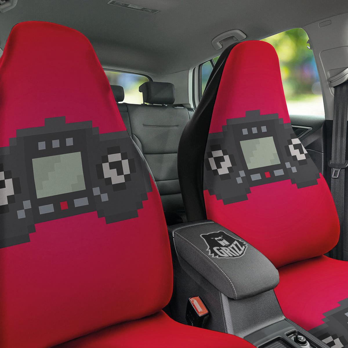 Game Items 8-Bit Pixel Print Car Seat Covers-grizzshop