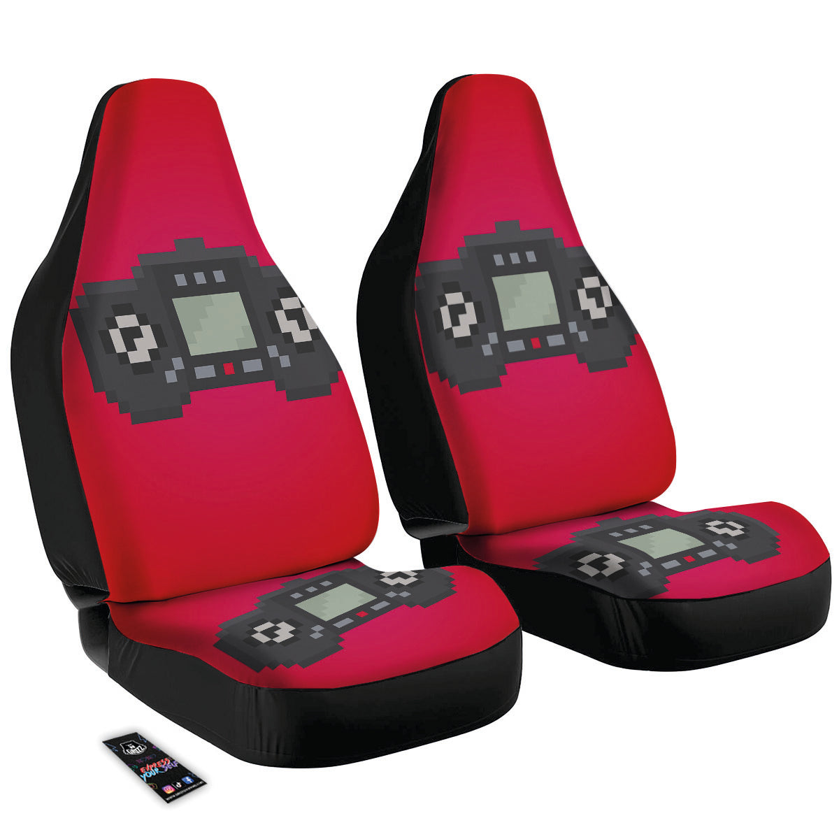 Game Items 8-Bit Pixel Print Car Seat Covers-grizzshop