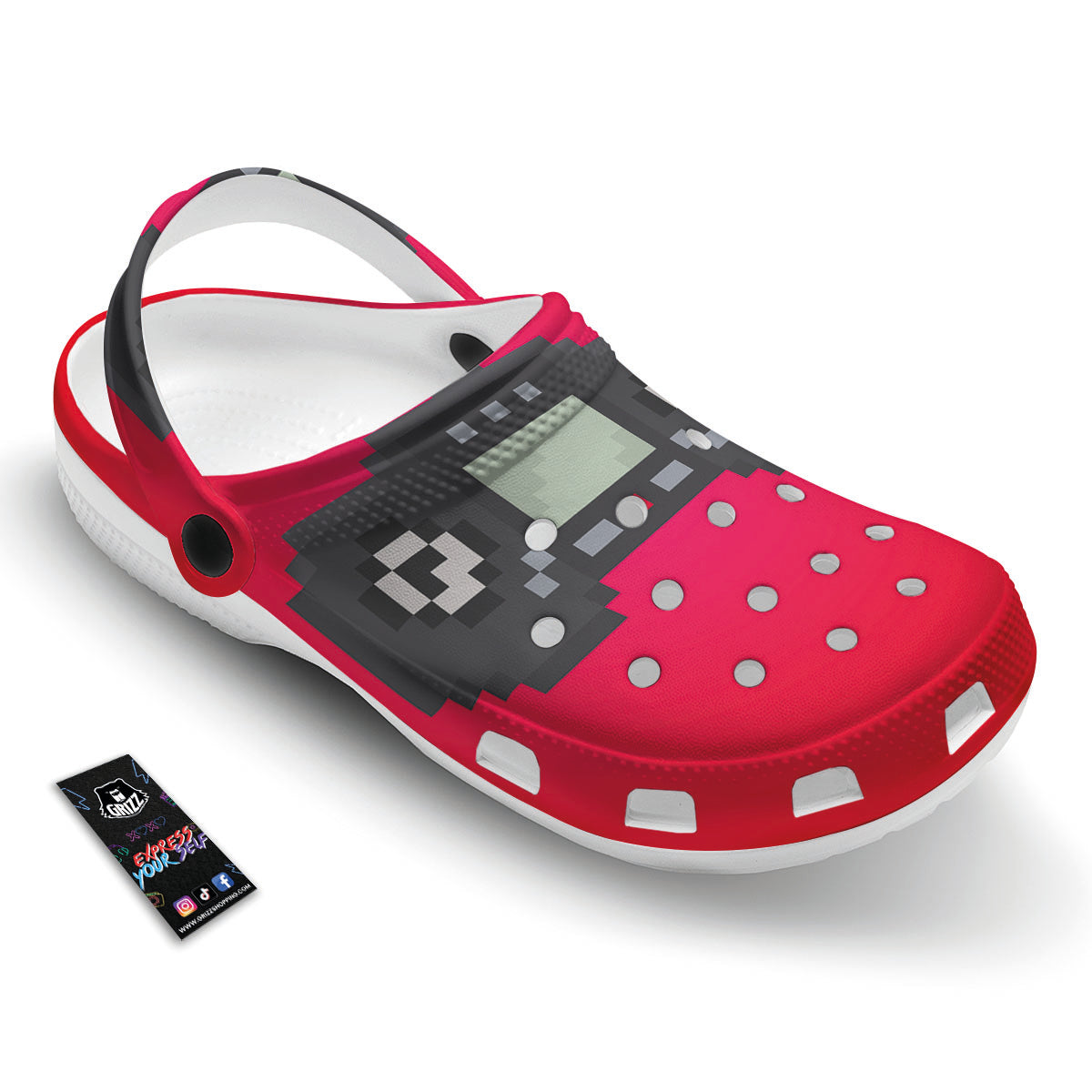 Game Items 8-Bit Pixel Print Clog-grizzshop