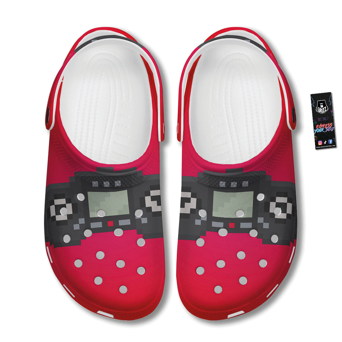 Game Items 8-Bit Pixel Print Clog-grizzshop