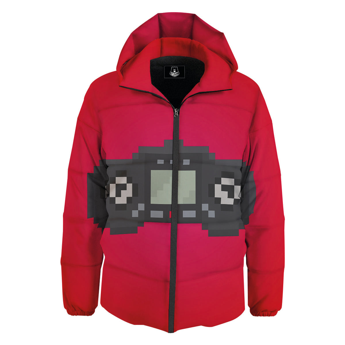 Game Items 8-Bit Pixel Print Down Jacket-grizzshop